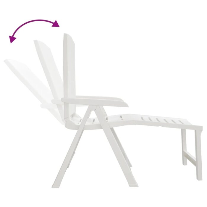 Chaise longue blanc plastique – Image 4