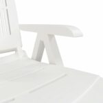 Chaise longue blanc plastique – Image 6