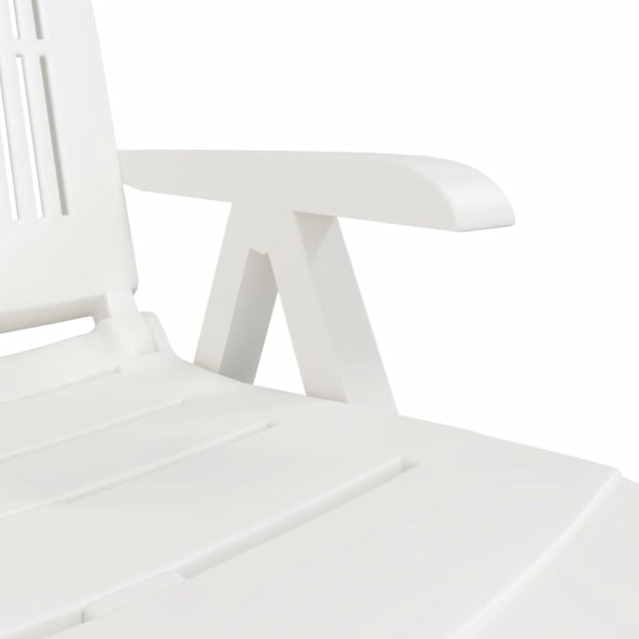 Chaise longue blanc plastique – Image 6