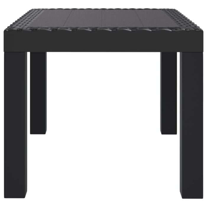 Table de jardin anthracite 59x47x40 cm PP – Image 2