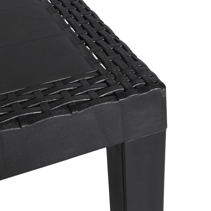 Table de jardin anthracite 59x47x40 cm PP – Image 4