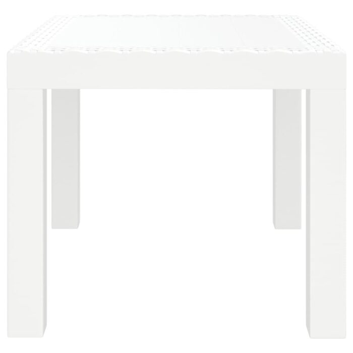 Table de jardin blanc 59x47x40 cm PP – Image 2