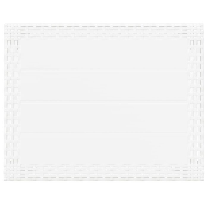 Table de jardin blanc 59x47x40 cm PP – Image 3