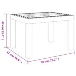 Table de jardin blanc 59x47x40 cm PP – Image 5