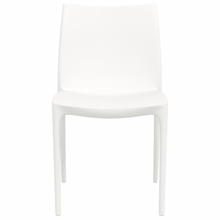 Chaises de jardin lot de 2 blanc 50x46x80 cm polypropylène – Image 2