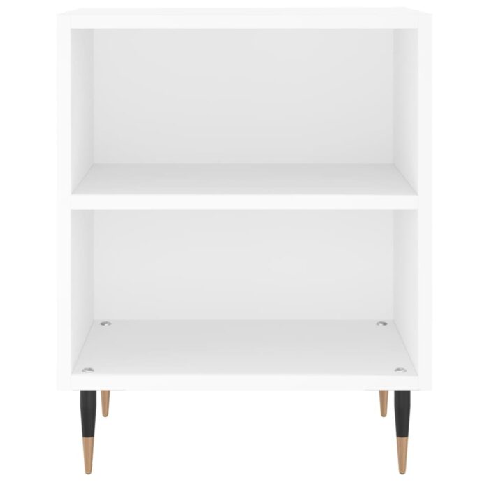 Tables de chevet 2 pcs blanc 40x30x50 cm bois d'ingénierie – Image 3