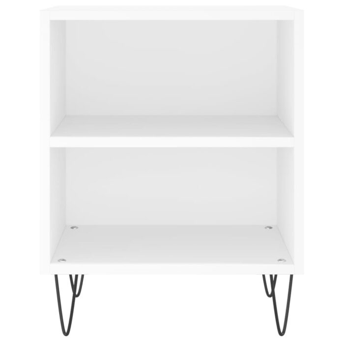Tables de chevet 2 pcs blanc 40x30x50 cm bois d'ingénierie – Image 3