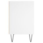 Tables de chevet 2 pcs blanc 40x30x50 cm bois d'ingénierie – Image 4