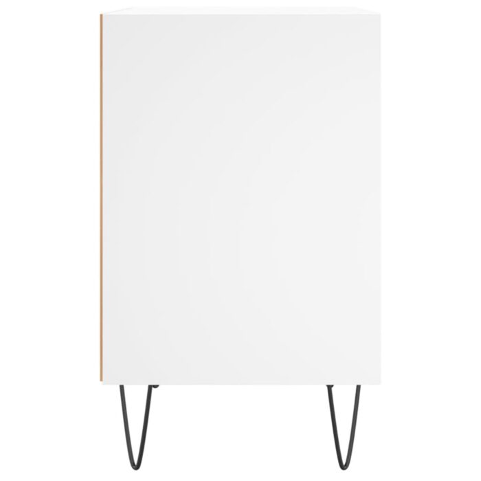 Tables de chevet 2 pcs blanc 40x30x50 cm bois d'ingénierie – Image 4