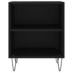 Tables de chevet 2 pcs noir 40x30x50 cm bois d'ingénierie – Image 3