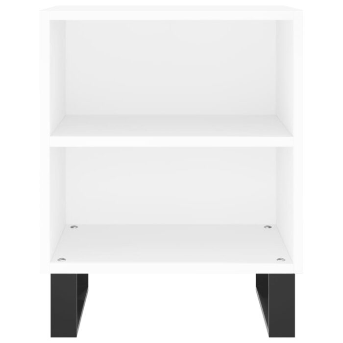 Tables de chevet 2 pcs blanc 40x30x50 cm bois d'ingénierie – Image 3