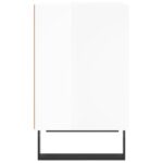 Tables de chevet 2pcs blanc brillant 40x30x50cm bois ingénierie – Image 4