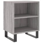 Tables de chevet 2 pcs sonoma gris 40x30x50cm bois d'ingénierie – Image 2