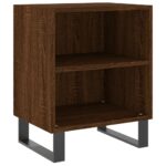 Tables de chevet 2pcs chêne marron 40x30x50cm bois d'ingénierie – Image 2