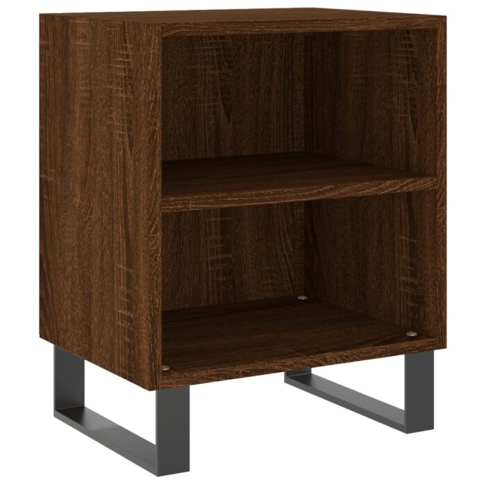 Tables de chevet 2pcs chêne marron 40x30x50cm bois d'ingénierie – Image 2