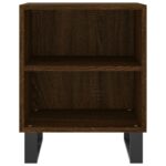 Tables de chevet 2pcs chêne marron 40x30x50cm bois d'ingénierie – Image 3