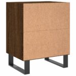 Tables de chevet 2pcs chêne marron 40x30x50cm bois d'ingénierie – Image 5