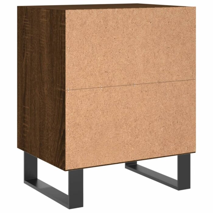 Tables de chevet 2pcs chêne marron 40x30x50cm bois d'ingénierie – Image 5