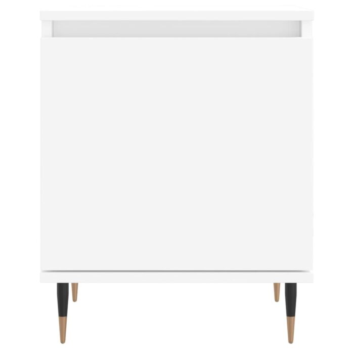 Tables de chevet 2 pcs blanc 40x30x50 cm bois d'ingénierie – Image 3