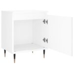 Tables de chevet 2 pcs blanc 40x30x50 cm bois d'ingénierie – Image 4