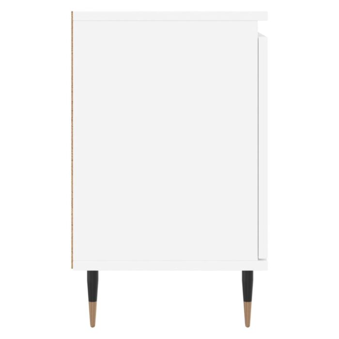 Tables de chevet 2 pcs blanc 40x30x50 cm bois d'ingénierie – Image 5