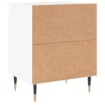 Tables de chevet 2 pcs blanc 40x30x50 cm bois d'ingénierie – Image 6