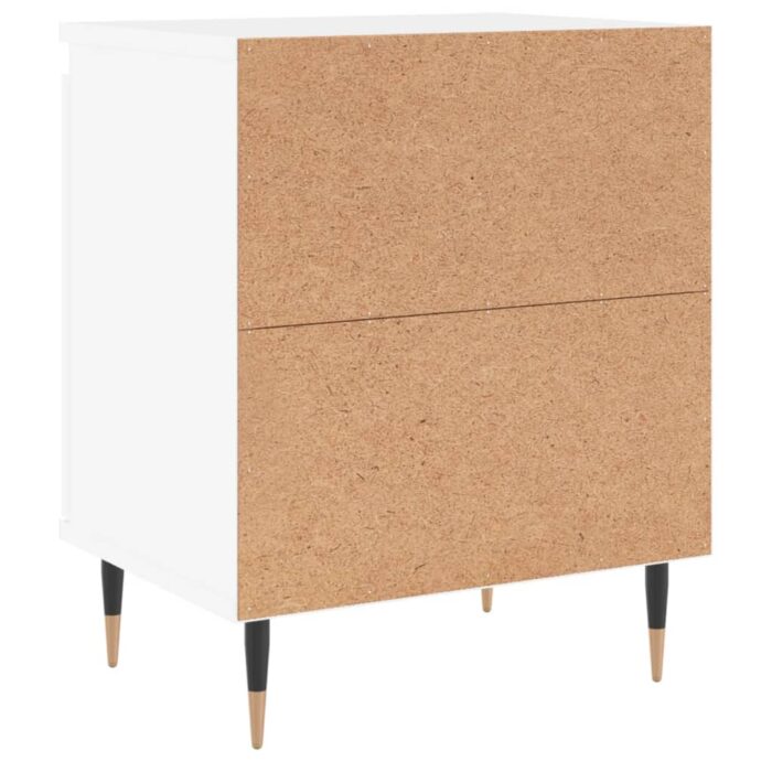 Tables de chevet 2 pcs blanc 40x30x50 cm bois d'ingénierie – Image 6