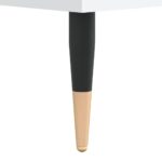 Tables de chevet 2 pcs blanc 40x30x50 cm bois d'ingénierie – Image 8