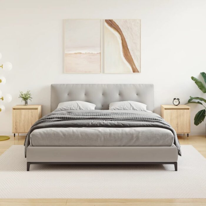 Tables de chevet 2pcs chêne sonoma 40x30x50cm bois d'ingénierie – Image 1