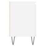 Tables de chevet 2 pcs blanc 40x30x50 cm bois d'ingénierie – Image 5