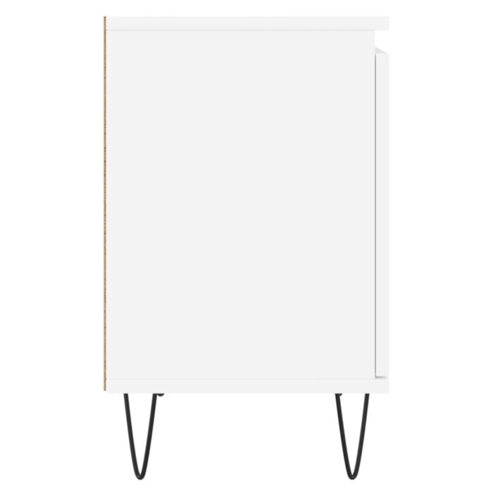 Tables de chevet 2 pcs blanc 40x30x50 cm bois d'ingénierie – Image 5