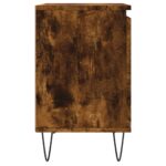Tables de chevet 2 pcs chêne fumé 40x30x50 cm bois d'ingénierie – Image 5