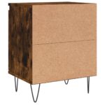 Tables de chevet 2 pcs chêne fumé 40x30x50 cm bois d'ingénierie – Image 6