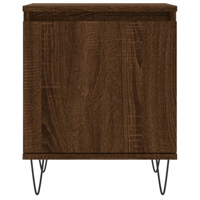 Table de chevet chêne marron 40x30x50 cm bois d'ingénierie – Image 3