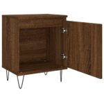 Table de chevet chêne marron 40x30x50 cm bois d'ingénierie – Image 4