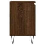 Table de chevet chêne marron 40x30x50 cm bois d'ingénierie – Image 5
