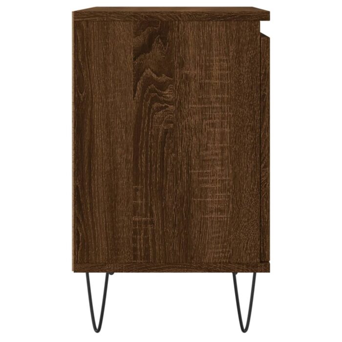 Table de chevet chêne marron 40x30x50 cm bois d'ingénierie – Image 5