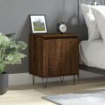 Table de chevet chêne marron 40x30x50 cm bois d'ingénierie