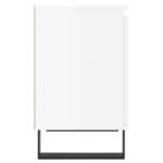 Tables de chevet 2pcs blanc brillant 40x30x50cm bois ingénierie – Image 5