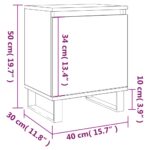 Tables de chevet 2 pcs gris béton 40x30x50 cm bois d'ingénierie – Image 10