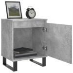 Tables de chevet 2 pcs gris béton 40x30x50 cm bois d'ingénierie – Image 2