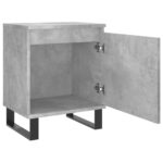 Tables de chevet 2 pcs gris béton 40x30x50 cm bois d'ingénierie – Image 4