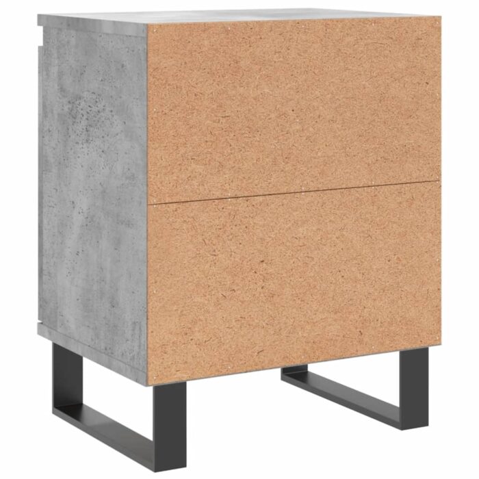 Tables de chevet 2 pcs gris béton 40x30x50 cm bois d'ingénierie – Image 6