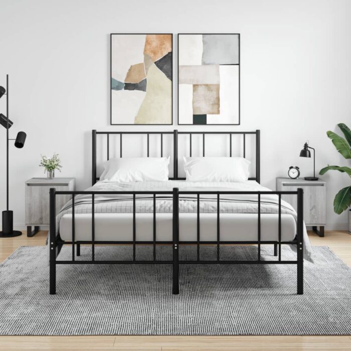 Tables de chevet 2 pcs sonoma gris 40x30x50cm bois d'ingénierie – Image 1