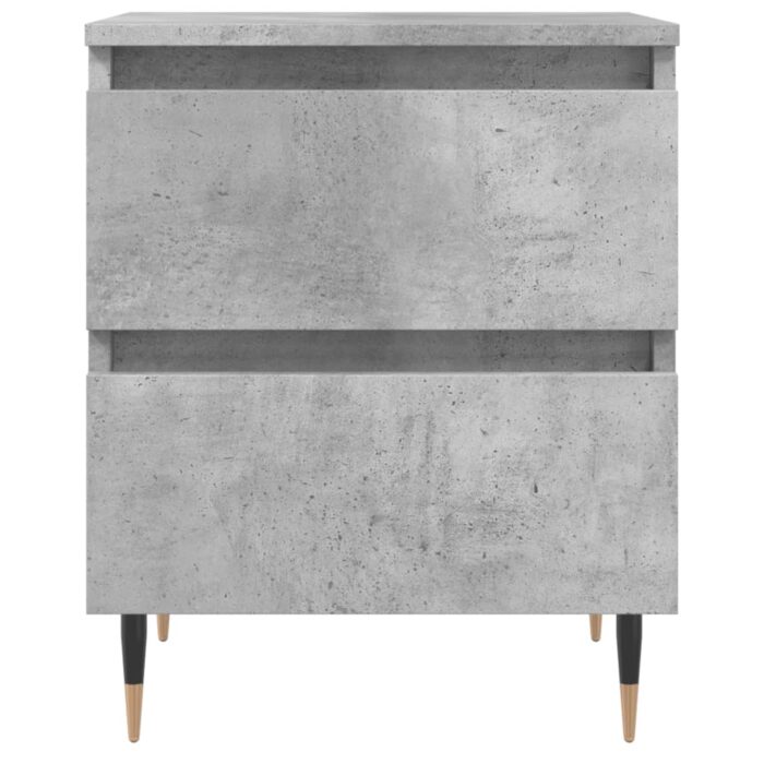 Table de chevet gris béton 40x35x50 cm bois d’ingénierie – Image 3