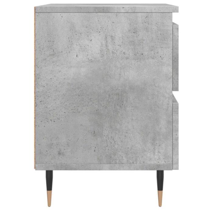 Table de chevet gris béton 40x35x50 cm bois d’ingénierie – Image 5