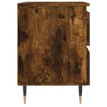 Table de chevet chêne fumé 40x35x50 cm bois d’ingénierie – Image 5