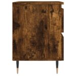 Tables de chevet 2 pcs chêne fumé 40x35x50 cm bois ingénierie – Image 5