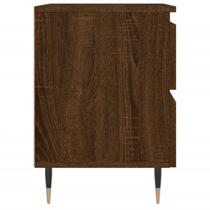 Tables de chevet 2 pcs chêne marron 40x35x50 cm bois ingénierie – Image 5