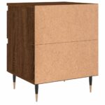 Tables de chevet 2 pcs chêne marron 40x35x50 cm bois ingénierie – Image 6